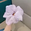 Anel de Cabelo de Rede Bordado Florido Vintage Francês Intestino Grosso Corda de Cabelo Estilo Doce Elegante Corda de Cabelo Acessórios de Cabelo