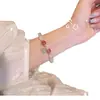 Arco-íris de verão ~ pulseira de cores pequenas frescas dopamina nicho pulseira de corda elástica de alto senso para mulheres de verão atacado