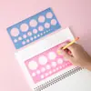 Regla Multifuncional Transfronteriza para Estudiantes de Primaria, Regla Geométrica para Plantillas de Dibujo Infantil, Regla Personalizable para Journaling