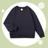 Suéter de algodón chino de 320 g, color liso, cuello redondo, para niños, forro polar, engrosado, una pieza, ropa para hombre y mujer, marca de moda, con capucha, otoño e invierno