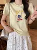 Novos Tops de Manga Curta com Desenho de Pato de Nicho para Mulheres, Camisas Básicas Casuais para Usar por Baixo, Camisetas de Manga Curta Modernas e Versáteis