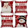 Comercio Exterior Transfronterizo Más Vendidos Fundas de Almohada Navideñas Personalizadas para Sofá de Sala de Estar, Cojines Decorativos Festivos para Dormitorio, Almohadas y Fundas de Almohada