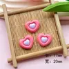 Serie de Colores Macaron Corazón de Doble Capa Dibujos Animados Charms para Zapatos Accesorios DIY Pinzas para el Cabello Adornos para el Cabello Accesorios