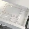 Solución de Partición para Cajones Caja de Almacenamiento Partición Organizador de Vajilla Papelería para Mesa de Cocina Partición de Plástico Transparente Artefacto