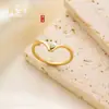 Anillo de moda transfronterizo más vendido de Amazon, forma de V gota de agua, acero de titanio 18K, anillo versátil y elegante para mujer, directo del fabricante