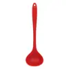 Colher de Silicone Resistente a Altas Temperaturas Colher de Silicone Translúcida Inclusiva Colher de Cozinha Antiaderente Resistente a Altas Temperaturas Estoque de Fábrica Pronto