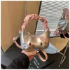 Bolsa Infantil Estilo Nuevo Dibujo Animado Gato Lindo Bolso de Mano Fruncido Chica Nube Dulce Bolsa Cruzada para Padres e Hijos Bolsa para Labiales