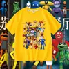 Camiseta de manga curta Pizzy& # 39;s Parlor Susie's Restaurant para meninos, blusa de verão para crianças mais velhas, tendência de meia manga