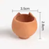Enfeites Miniatura Cerâmica Vermelha Mini Polegar Absorvente Vasinho Pequeno Jardim de Bolso Respirável Planta Suculenta Vaso