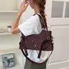 Bolso de Hombro Vintage Mate de Gamuza para Mujer 2026 Nuevo Bolso de Hombro Casual Simple Bolso Tote de Diseño de Nicho