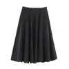 Venta al por mayor transfronteriza 2026 Moda europea y americana casual versátil plisado cintura alta fluido retazos falda de mujer F612657