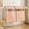 Varal de Chão Totalmente Fechado para Roupas Domésticas Capa Protetora contra Poeira Armazenamento de Casacos Jaquetas de Penas Capa de Tecido à Prova de Umidade para Varal de Roupas com Zíper
