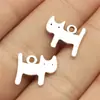 14x 12mm 0.8g multicolor europeo y americano más vendido accesorios de joyería vintage lindo animal gato colgante