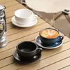 Juego de Tazas de Café Zeta Cup Professional con Relieve para Latte Art, Taza Americana de Boca Ancha para Latte para Competición 320ml