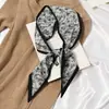 Pañuelo Pequeño de Seda Coreano, Delgada Diadema, Goma para el Cabello de Mujer, Versátil para Celebridades de Internet y Streamers, Tira Larga, Pañuelo para Traje, Pañuelo Tipo Streamer