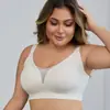 Ropa interior europea y americana transfronteriza para mujer de talla grande, sujetador inalámbrico semi-fijo, sujetador push-up extragrande de comercio exterior TK TEMU