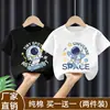 Camiseta infantil elegante de manga corta, nueva camisa de manga corta para niños mayores, camiseta versátil de verano de algodón puro para niños