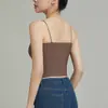 Camisola de Verano para Mujer Estilo Nuevo con Almohadillas Fijas en el Pecho, Modelo Popular Blanco, Sujetador Integrado con Hermoso Diseño de Espalda en Forma de U