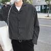 Camisa xadrez de manga comprida para primavera e outono, camisa solta masculina estilo Hong Kong, jaqueta retrô estilo coreano e moderna estilo japonês