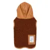 Colete Quente de Lã de Cordeiro para Cachorros Outono Inverno Cães Médios Pequenos com Capuz Saída Etiqueta de Pano Simples Roupas para Gatos e Pets