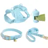 Widone Conjunto de Coleira e Guia para Cachorro Coleira para Cachorro Arnês para Animal de Estimação Arnês para Cachorro Estilo Colete Corda de Tração Guia para Cachorro