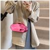 Bolsa Caixa de Acrílico, Bolsa de Motocicleta Moda Europeia e Americana, Bolsa de Festa com Corrente Estilo Xiaohongshu, Bolsa Crater para Mulheres