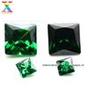Pedras Soltas Quadradas de Canto Reto 3*3-12*12mm Fábrica de Zircônia Atacado Qualidade 7A 34 # Verde Claro 35 # Pedra Zircônia Verde