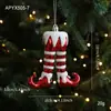 Nuevo Colgante de Plástico en Polvo Pegajoso Rojo Rojo y Blanco Colores en Polvo Colgante de Dibujos Animados Decoración para Colgar en Árbol de Navidad Ventana Stock Listo