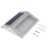 Lámpara solar para escalera, para exteriores, 3 LED, para pared, para jardín, de acero inoxidable, para puerta y pared