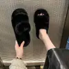 Pantufas de lã cruzadas pai-filho 2024 mãe e filha novos outono e inverno casa quente lã forrada grossa antiderrapante bebê algodão pantufas