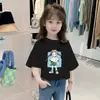 Camiseta de Manga Corta para Niñas, Corte Holgado, Algodón Puro, Nueva Colección Verano 2026, Camiseta Básica Versátil Casual, Top de Moda