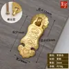 Chengyu Estilo Chino Nuevo Manija Pequeña para Puerta de Armario Ruyi Manija de Cajón Cobre Puro Herrajes de Cobre Manija de Caja de Joyería Ferretería para Muebles