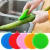 Cepillo de Silicona para Lavar Platos Paño de Cocina Antiadherente para Aceite Suministros de Cocina Estropajo para Ollas y Tazones Almohadilla Abrasiva de Limpieza del Hogar Multifunción H