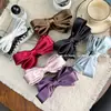 Pinza de plátano grande con lazo de satén estilo coreano para mujer, pinza para el pelo de coleta alta de alta gama, accesorio para el pelo elegante y versátil