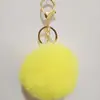 Chaveiro Bola de Pelo Falso de Coelho Rex 8cm Pingente de Bolsa Bola de Pelúcia Acessório de Roupa Decoração Elemento da Moda: Volta