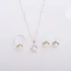 Moda Transfronteriza Europea y Americana Nuevo Diseño Creativo de Gama Alta Pendientes de Perla Imitación Gota de Agua Anillo Conjunto de Joyería