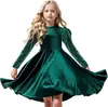 Vestido Casual de Manga Larga con Volantes para Niña 2026 Primavera y Otoño Vestido de Princesa Atuendo para Fiesta Navideña y Actuación Transfronterizo