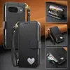 Adecuado para Funda de Teléfono Móvil Google Pixel10A, Tapa Flip, Ranura para Tarjetas, Pulsera de Corazón de Amor, Funda Protectora Google Pixel11Pro