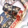 Pegatinas Transfronterizas con Grullas Estilo Chino, Set de Grullas Estampado en Oro, Cinta Washi para Agenda Estilo Vintage, Suministro de Comercio Exterior