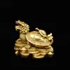 Hongda Latón Completo Bagua Dragón de Dinero Tortuga Madre e Hijo Tortuga Entrada Dragón de Cobre Tortuga Adornos