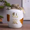 Garrafa de Vinho de Cerâmica Jingdezhen Garrafa Pequena de Vinho Antiga 0,6kg Catties 3kg Catties Garrafa de Vinho Branco Pote Selado de Cerâmica Doméstico