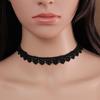 Atacado Estilo Punk Lolita Choker de Fita de Veludo Corrente de Renda para o Pescoço Colar Curto para Clavícula para Mulheres Versátil