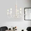 Lustre Francês de Madeira Estilo Country Americano Simples e Criativo para Iluminação de Sala de Estar, Sala de Jantar, Quarto, Closet, Corredor, Escritório