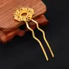 Nova Presilha de Cabelo de Liga de Palácio DIY Estilo Antigo Dinastia Han Adorno de Cabeça em Degraus Adorno de Cabeça Clássico para Noiva Presilha Lateral Galvanoplastia Eletroforética