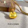 Loja de ouro com o mesmo método antigo de pingente fu gordinho de ouro de areia para mulheres, corda que não desbota a longo prazo, palavra de bênção, pingente fu gordinho de camelo dourado pequeno