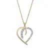 Collar Asimétrico de Corazón de Moissanita Estilo Nuevo Europeo y Americano para Mujer Plata de Ley S925 Lujo Accesible Elegante Cadena para Clavícula de Banquete Boda