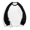 Moletom unissex estilo americano de algodão puro pesado de 300g com mangas compridas, marca da moda, punho com costela na manga raglan, adequado para usar em camadas ou como peça externa
