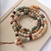 Pulsera multicírculo de raíz de bodhi de jade blanco DIY 108 pulsera para hombre y mujer tamaño de cuerda 9X12 cuentas venta al por mayor de fábrica
