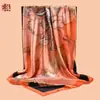 Nuevo Pañuelo Cuadrado Estampado Peonía Floreciente Prosperidad de 90 Colores Satín con Protección Solar para la Cabeza Pañuelo de Seda Pañuelo Decorativo Al por Mayor