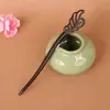 Grampo de Sândalo Vermelho Ébano Sentido Avançado Grampo Antigo para Cabelo Hanfu Disco Cheongsam Grampo de Madeira para Cabelo Barraca Atacado
